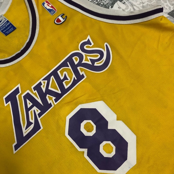 Vintage champion NBA Los Angeles Lakers Kobe Bryant #8  jersey XL 48 - USED - Picture 3 of 5